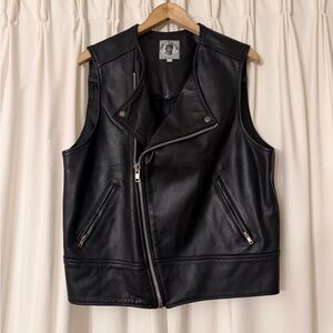 Vintage Tom of Finland Motorcycle Black Leather Vest XL
